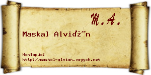 Maskal Alvián névjegykártya